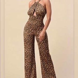 Leopard print jumpsuit